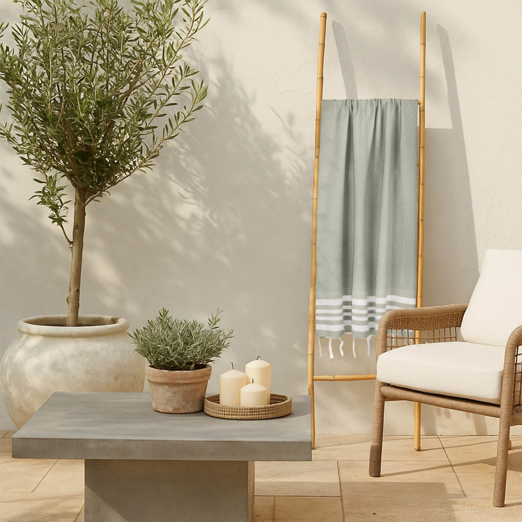 Fouta Coton 100X200 Newport Vert Céladon