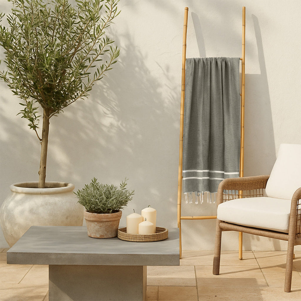 Sienna - Fouta Jacquard - Vert Olive
