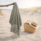 Sienna - Fouta Jacquard - Vert Olive