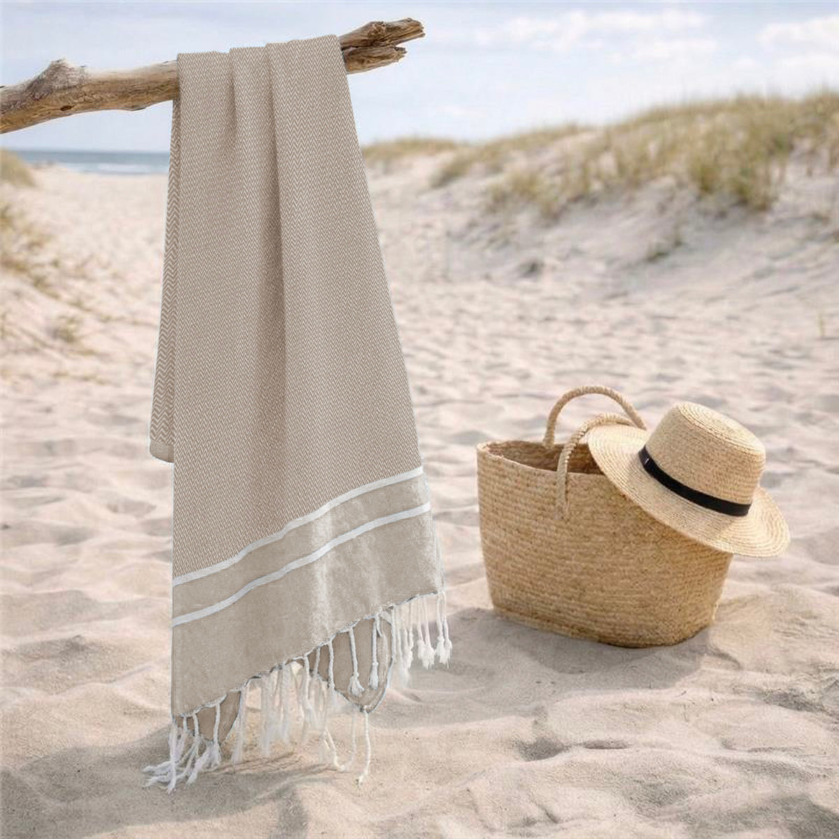 Sienna - Fouta Jacquard - Latte