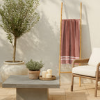 Sienna - Fouta Jacquard - Rouge Tomette
