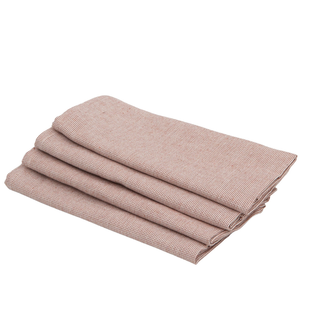 Colette - Lot De 4 Serviettes De Table - Rouge Tomette