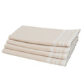 Juego De 4 Servilletas De Mesa Guetary - Lino Beige / Blanco - Algodón