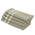 Juego de 4 servilletas Sienna - Verde oliva - Algodón