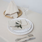 Colette - Nappe + 4 Serviettes - Taupe Clair