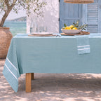 Mantel 4 Servilletas Sienna - Azul Petróleo - Algodón