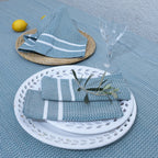 Mantel 4 Servilletas Sienna - Azul Petróleo - Algodón