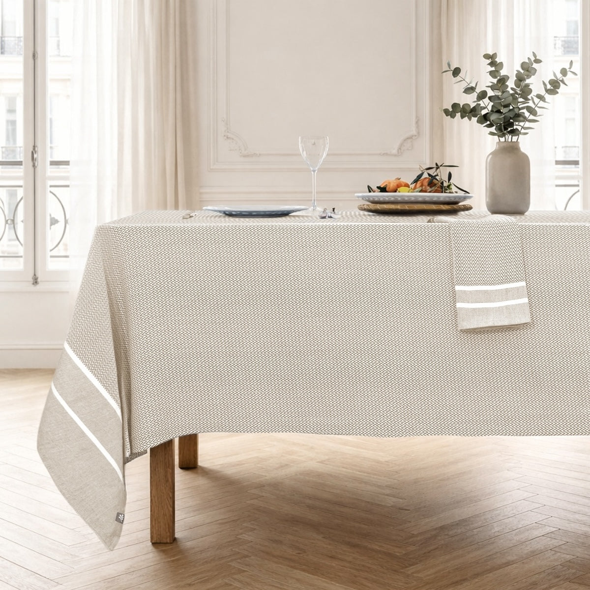 Sienna - Juego De Mesa - Algodón - Beis