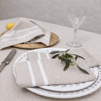 Mantel + 4 Servilletas Siena - Beige - Algodón