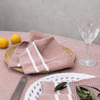 Mantel 8 Servilletas Siena - Tomette Rojo - Algodón