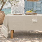 Mantel 8 Servilletas Siena - Beige - Algodón