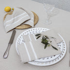Mantel 8 Servilletas Siena - Beige - Algodón