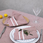 Mantel 8 Servilletas Siena - Tomette Rojo - Algodón