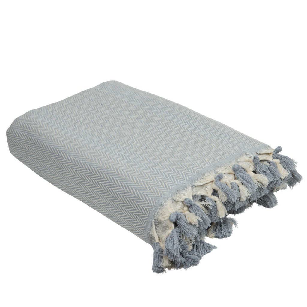 Megeve - Plaid - Algodón - Gris Perla
