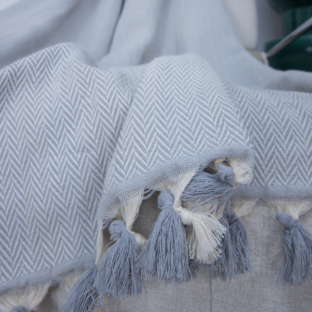 Megeve - Plaid - Algodón - Gris Perla