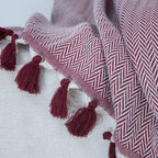 Megeve - Throw - Cotton - Burgundy Red