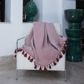 Megeve - Throw - Cotton - Burgundy Red