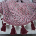 Megeve - Throw - Cotton - Burgundy Red