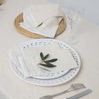 Guetary - Juego De Mesa - Algodón - Beige Lino/Blanco