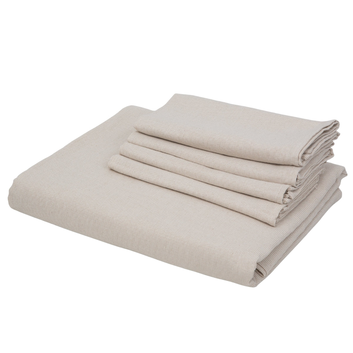 Colette - Nappe + 10 Serviettes - Taupe Clair