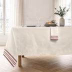 Guetary - Juego De Mesa - Algodón - Beige Lino/Rojo Teja