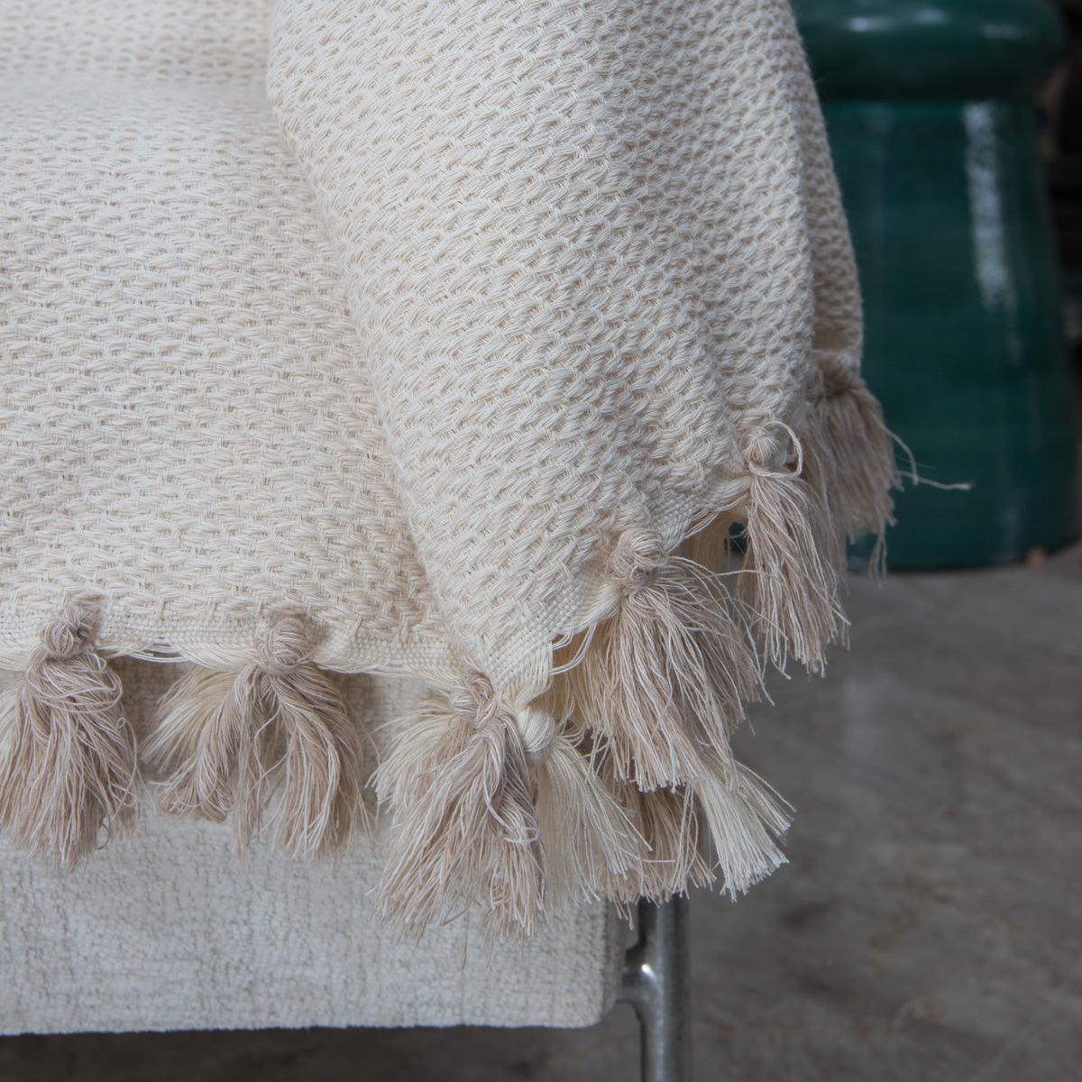 Verbier - Plaid - Algodón - Beige Lino