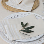Guetary - Juego De Mesa - Algodón - Beige Lino/Blanco
