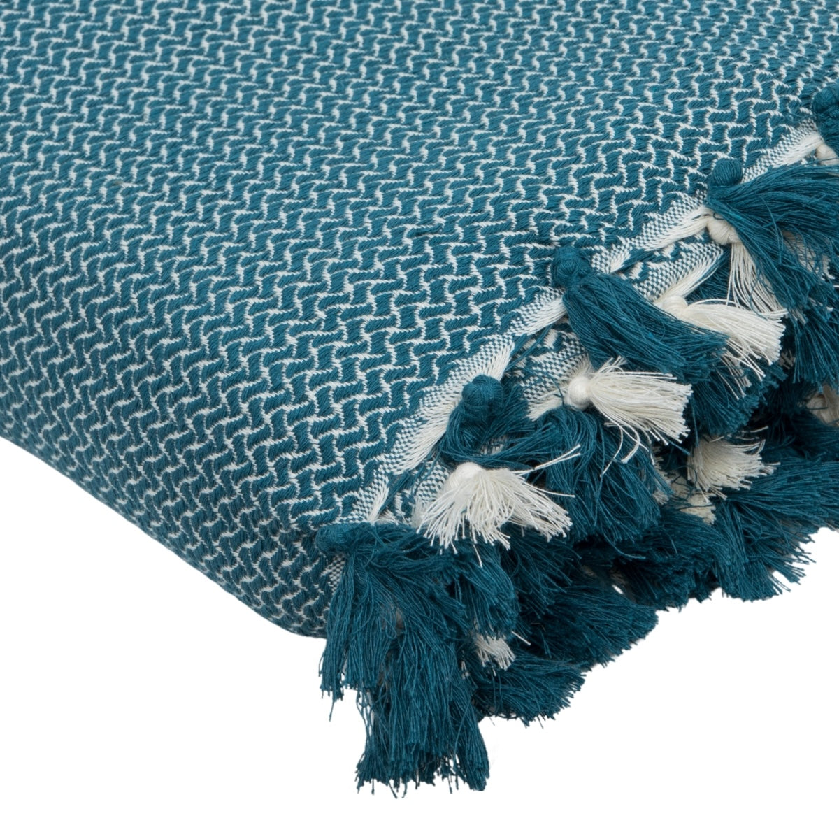 Verbier - Plaid - Coton - Bleu Pétrole