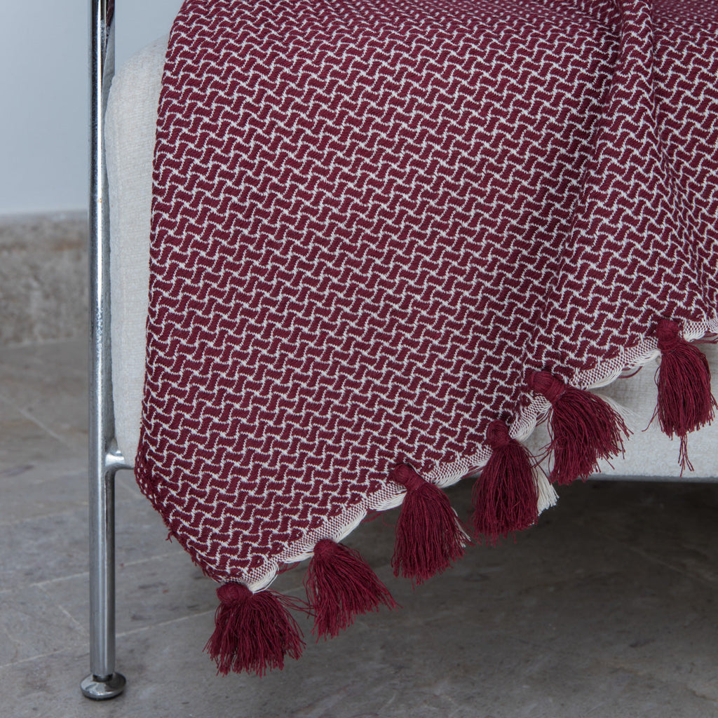 Verbier - Plaid - Algodón - Rojo Burdeos