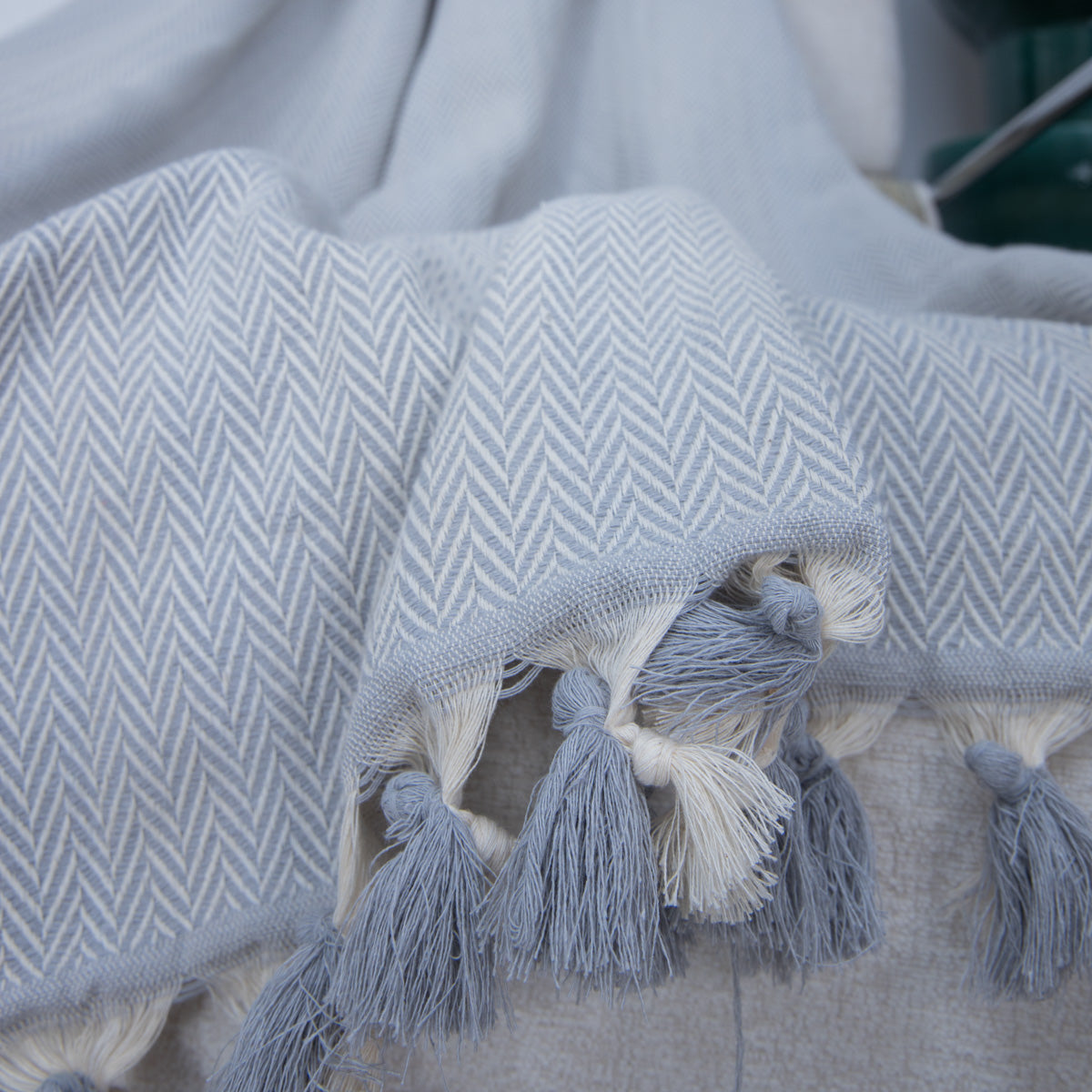 Megeve - Plaid - Algodón - Gris Perla
