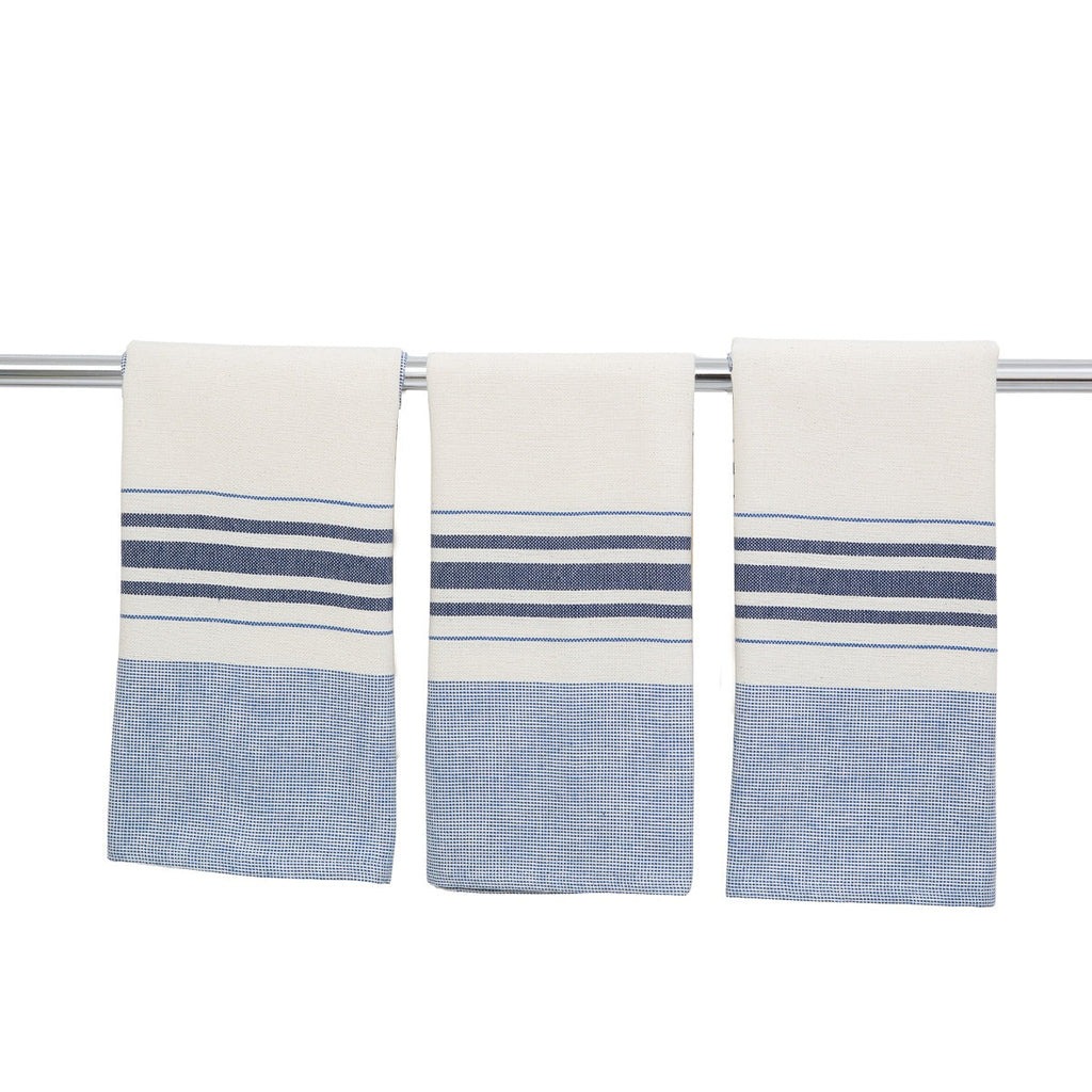 Paño de cocina Louise (X3) - Azul - Algodón