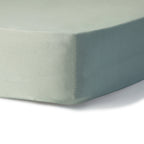 Gaia - Drap Housse - Satin Lavé De Coton Bio - Vert Céladon