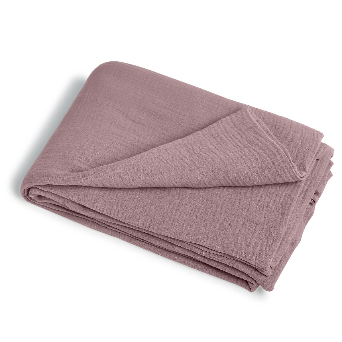 Alma - Flat Sheet - Cotton Gauze - Rosewood