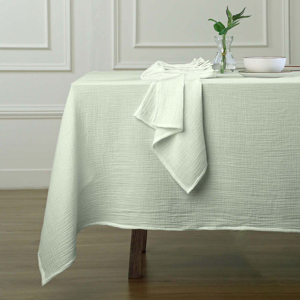 Alma - Lot De 4 Serviettes De Table - Vert Amande