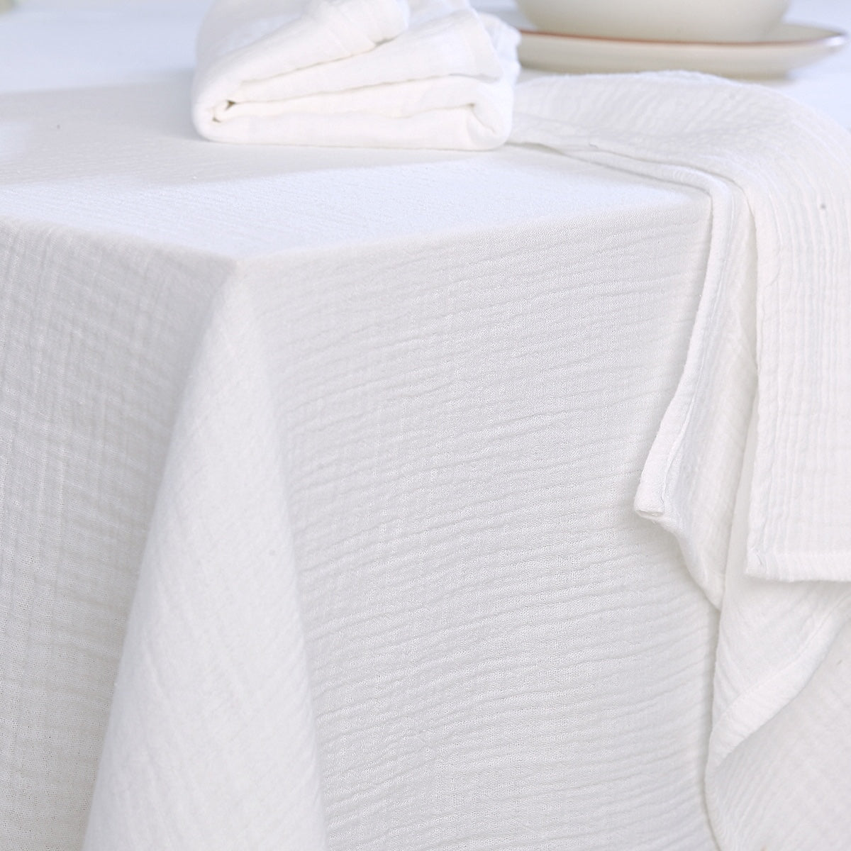 Alma - Nappe + 4 Serviettes - Blanc