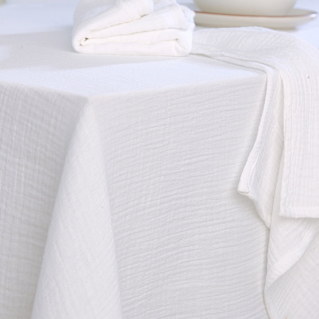 Alma - Nappe + 10 Serviettes - Blanc