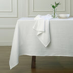 Alma - Nappe + 8 Serviettes - Blanc