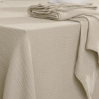 Alma - Nappe + 8 Serviettes - Beige Clair
