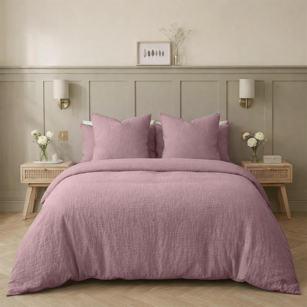 Alma - Juego De Cama - Gasa De Algodón - Palo De Rosa