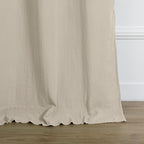 Alma - Rideau À Passant - Gaze De Coton - Beige Clair