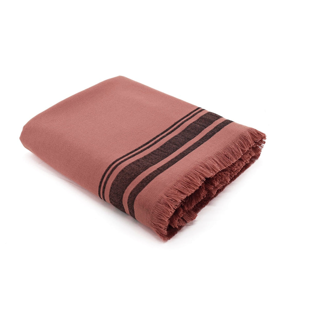 Fouta - Sponge - Terracotta / Black - Faro