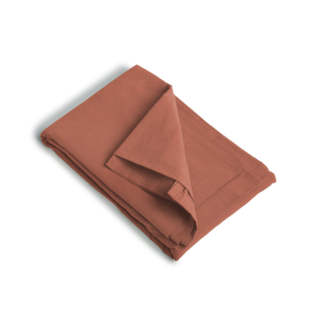 Luna - Fitted Sheet - Washed Cotton - Terracotta