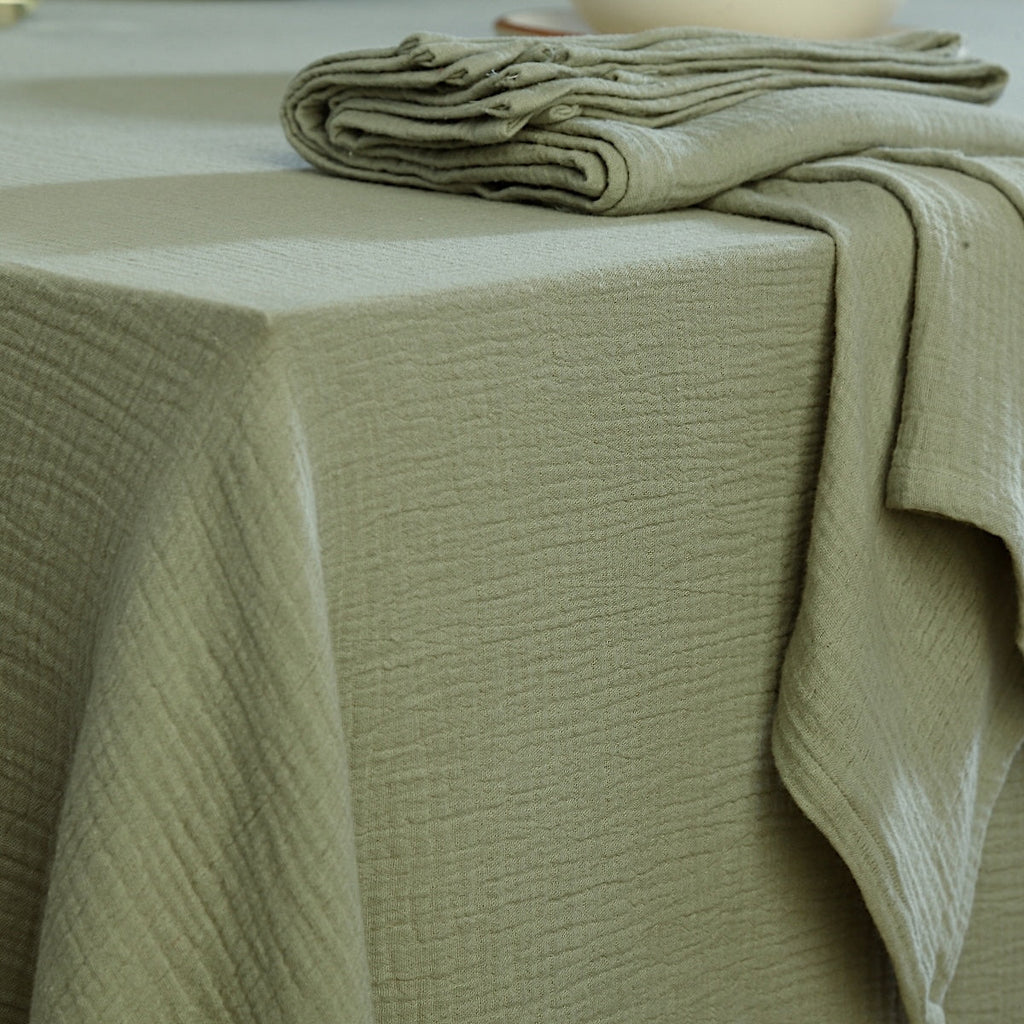 Carla - Tablecloth - Cotton Gauze - Celadon Green