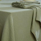 Carla - Tablecloth - Cotton Gauze - Celadon Green