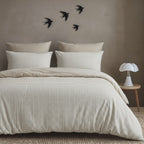 Lunas - Parure + Taies - Coton Lavé - Sable