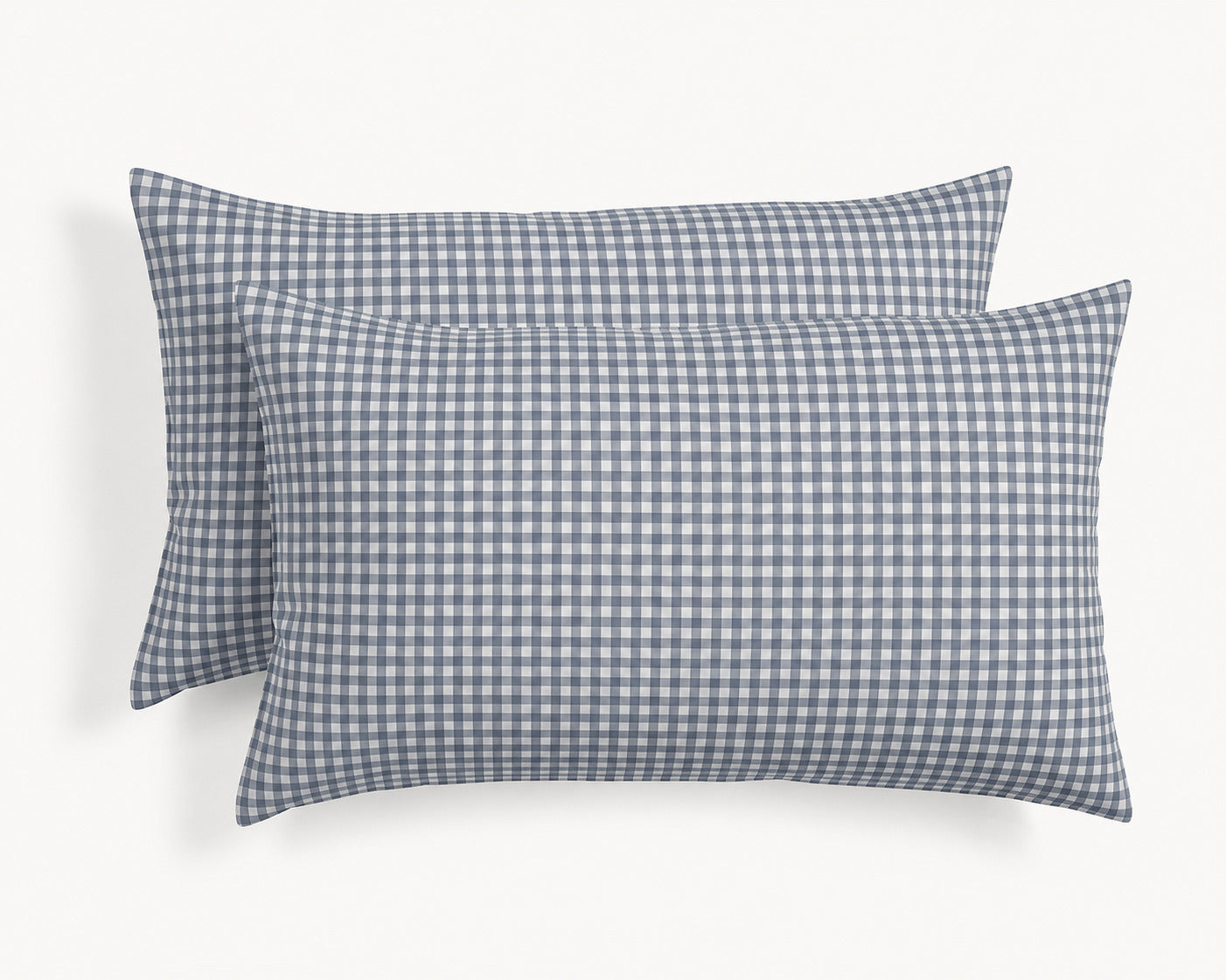 Lunas - Funda De Almohada (X2) - Algodón Lavado - Azul Tormenta