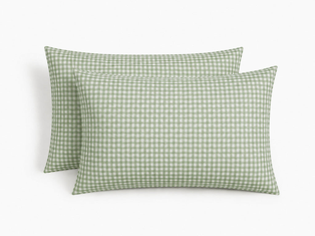 Lunas - Funda De Almohada (X2) - Algodón Lavado - Verde Celadón