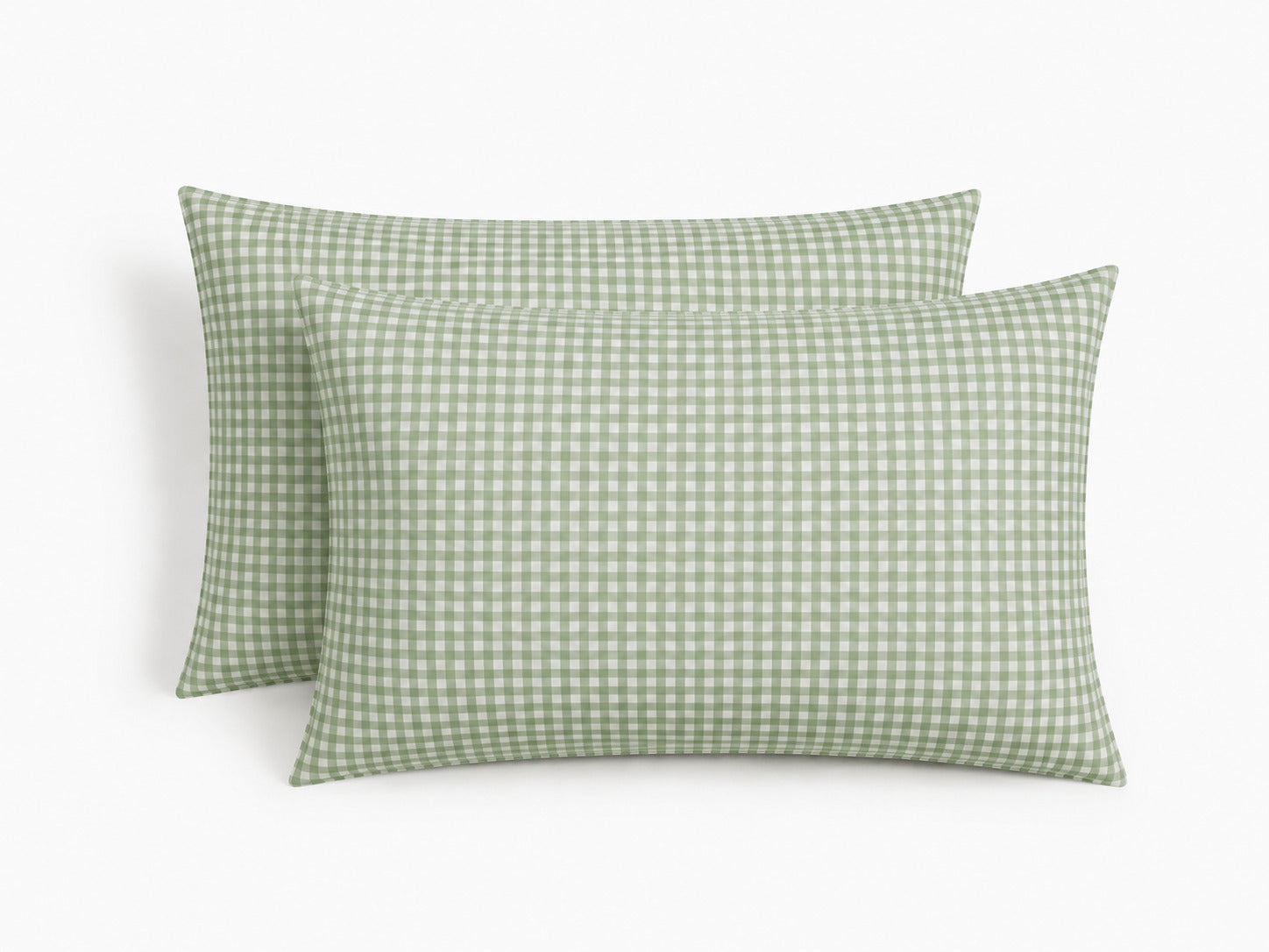 Lunas - Funda De Almohada (X2) - Algodón Lavado - Verde Celadón