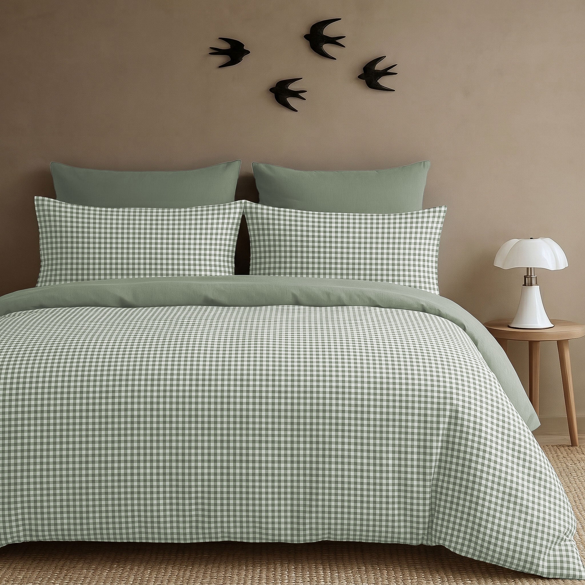 Lunas - Funda De Almohada (X2) - Algodón Lavado - Verde Celadón