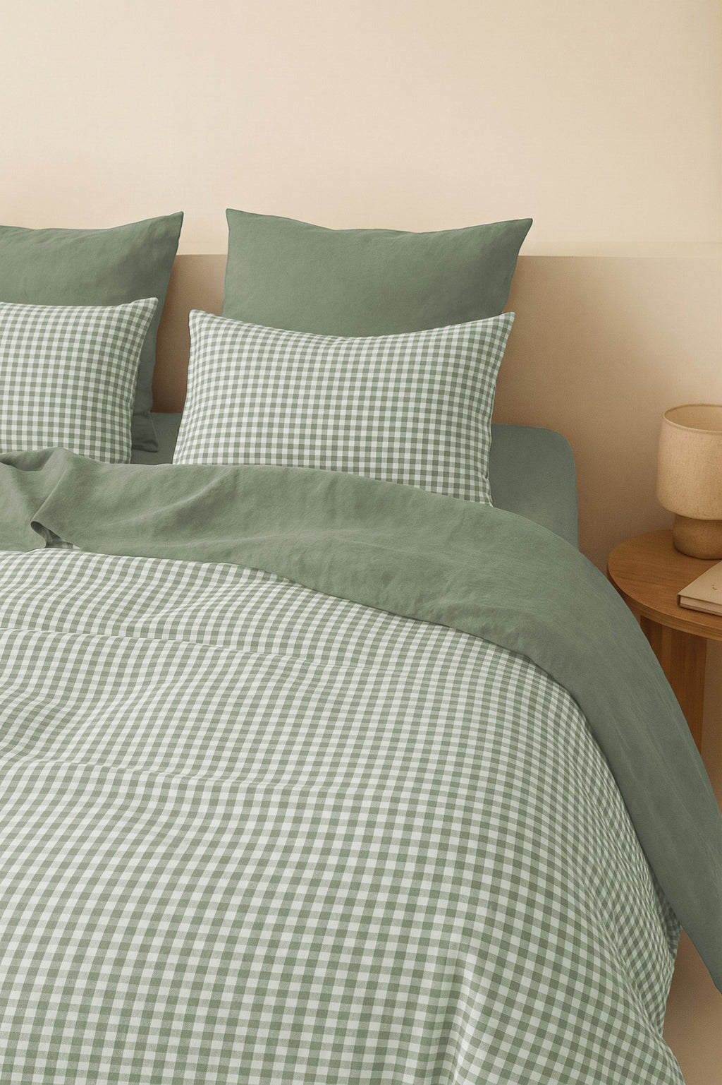Lunas - Funda De Almohada (X2) - Algodón Lavado - Verde Celadón